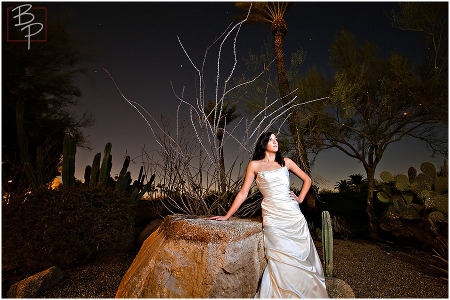 Arizona bride sunset