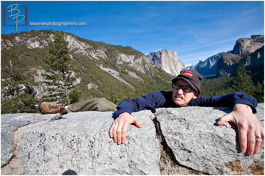 fun portrait with landscape