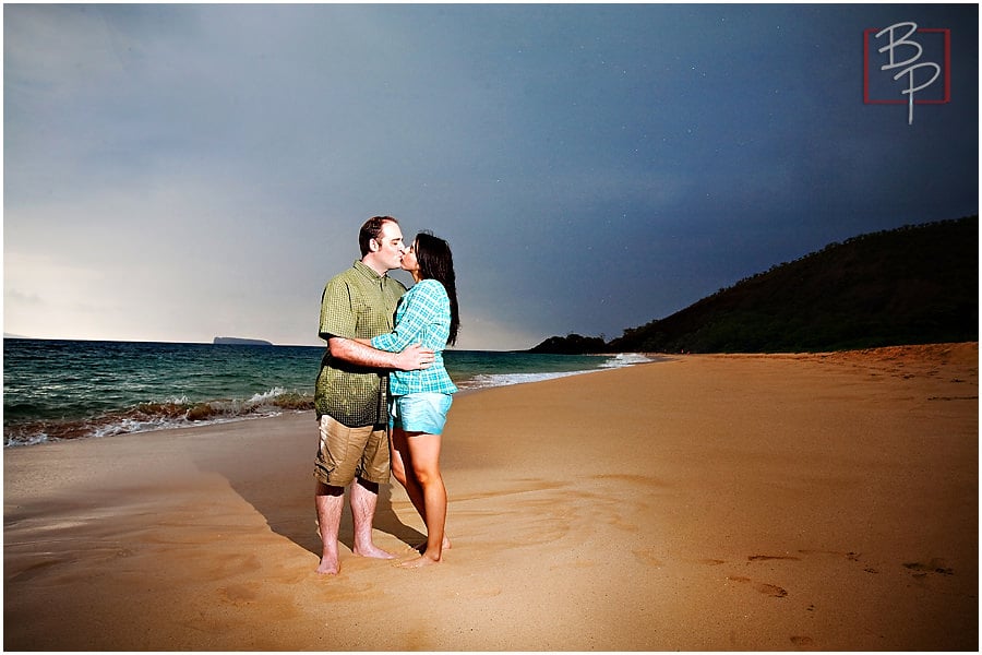 big beach maui engagement photography