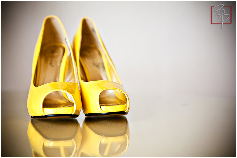 yellow wedding shoes