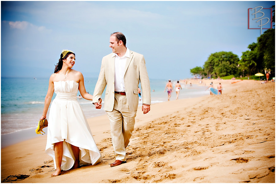 wedding beach walk lahaina