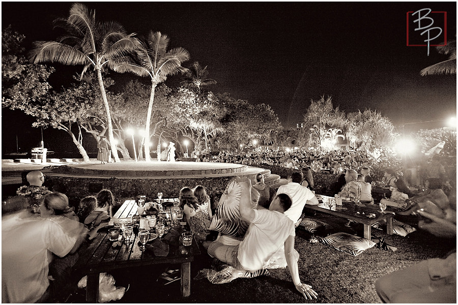 reception venue at night