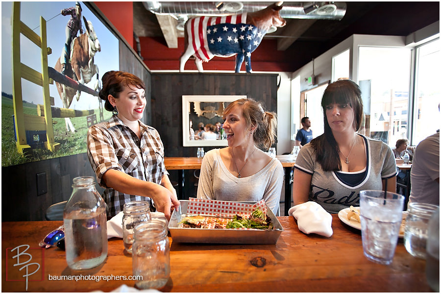 people eating at Gingham restaurant