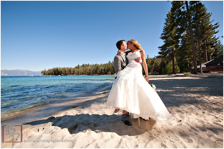  Bride and groom Lake Tahoe wedding photo