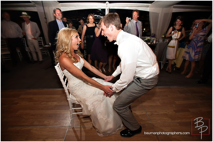 garter excitement photo wedding 