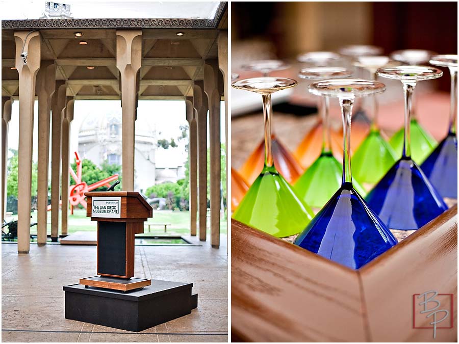 Podium and Cocktail Glass San Diego Museum of Art 