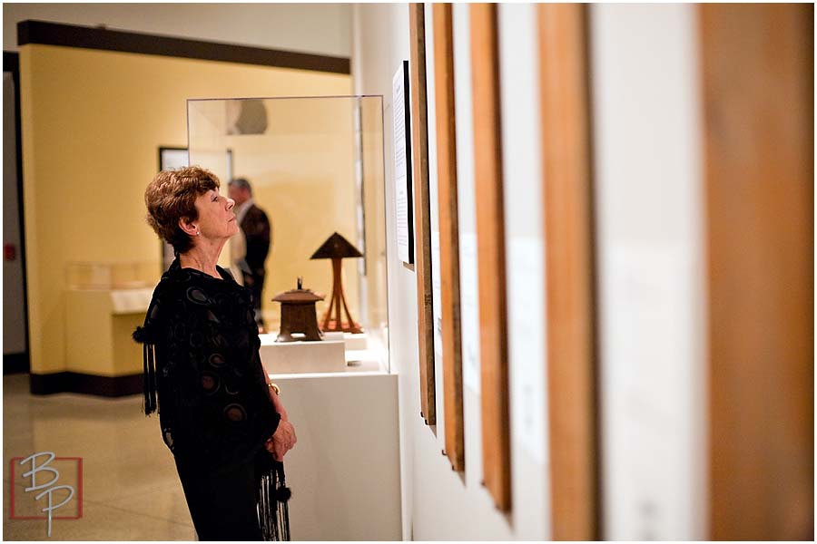 Woman inside the Balboa Park Art Museum 