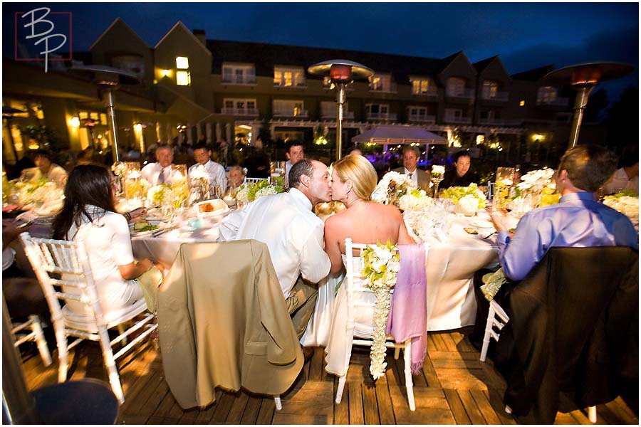 a kiss at the table