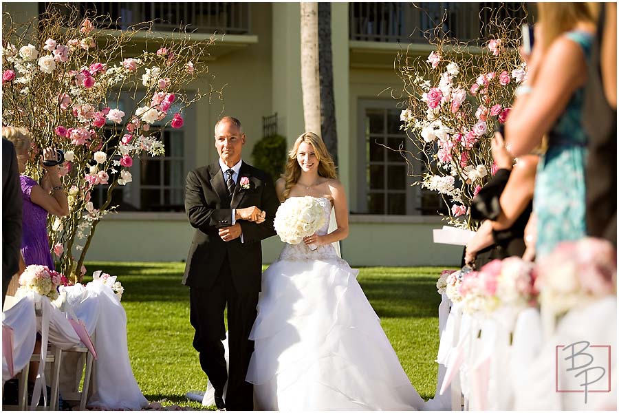 the bride approaches