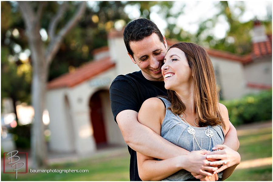 Engagement photography in Balboa Park, Bauman Photographers