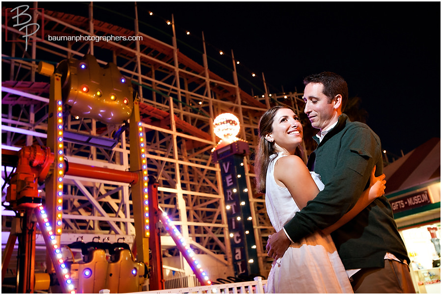 San Diego engagement pictures at Belmont Park