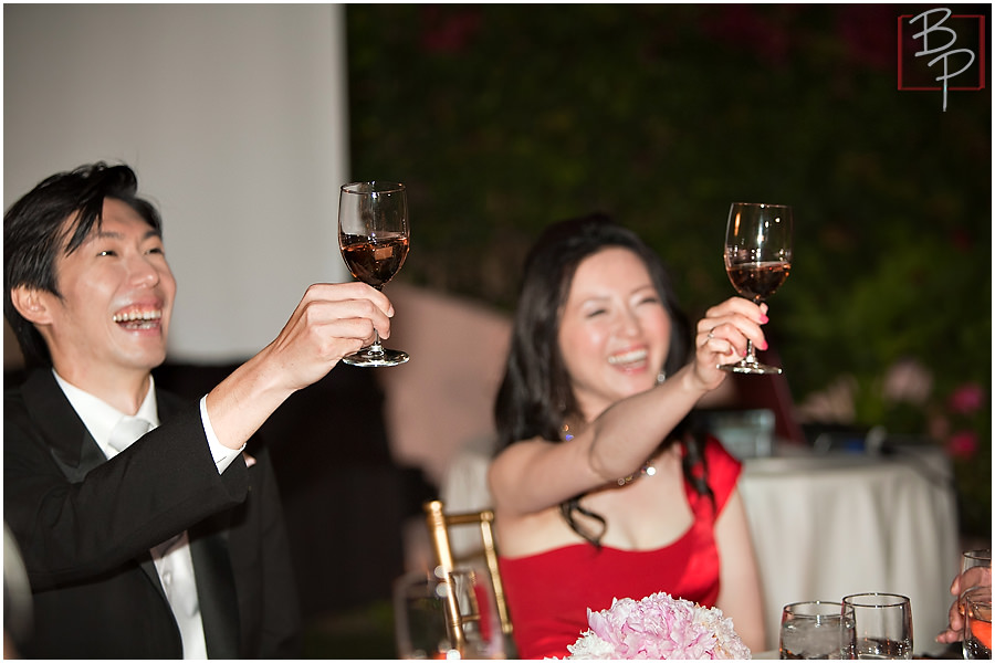 Photographs of wedding reception in San Diego