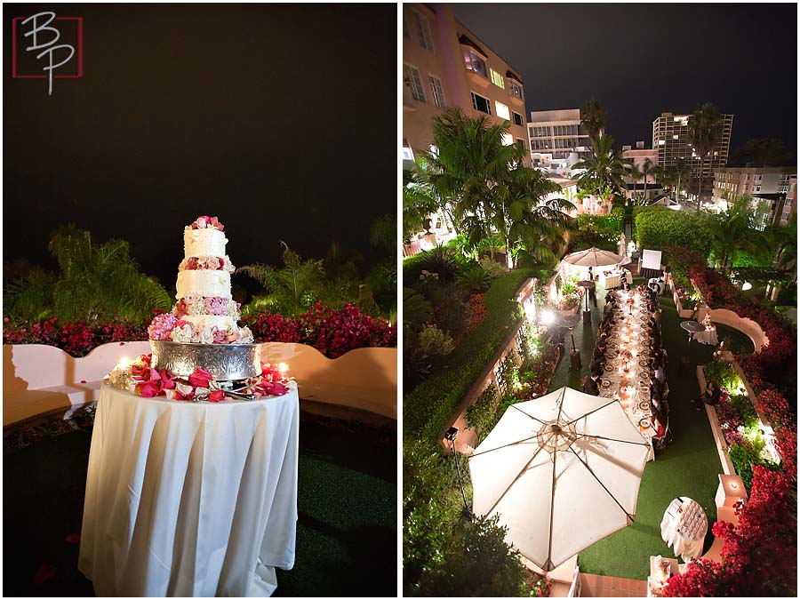 Wedding reception in La Jolla at La Valencia Hotel