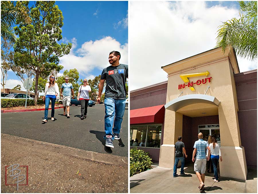 Guys at In N Out Entrance 