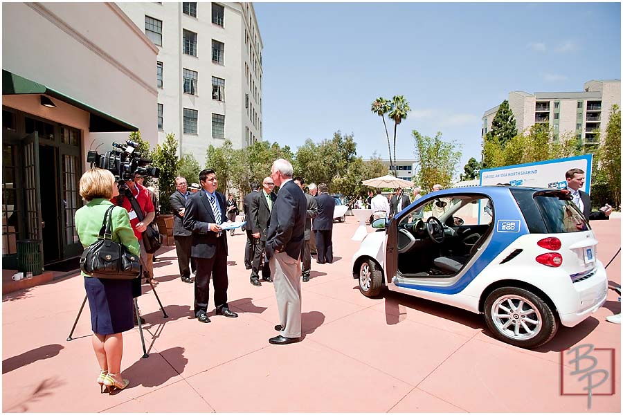  San Diego Major Jerry Sanders and Media Press at CAR2GO Event in Downtown San Diego