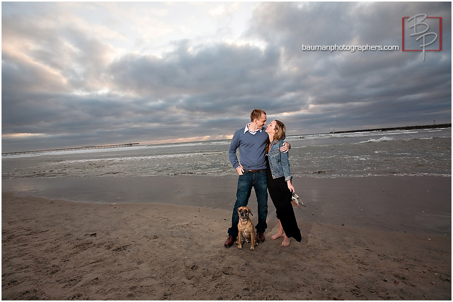 engagement session with dog