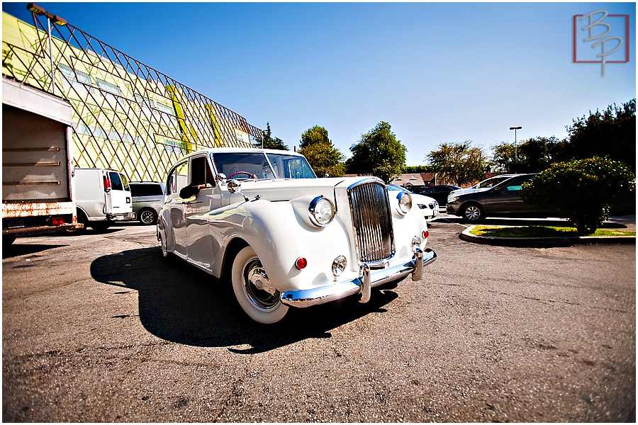 Wedding photography getaway car