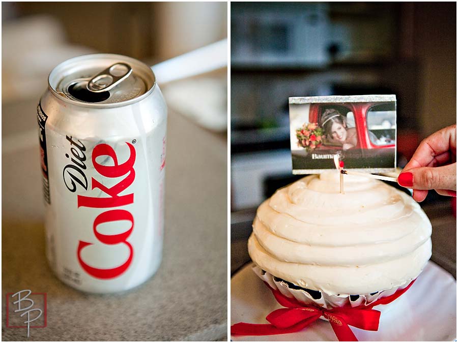 Cake and drink atBauman Photographers Studio in San Diego 