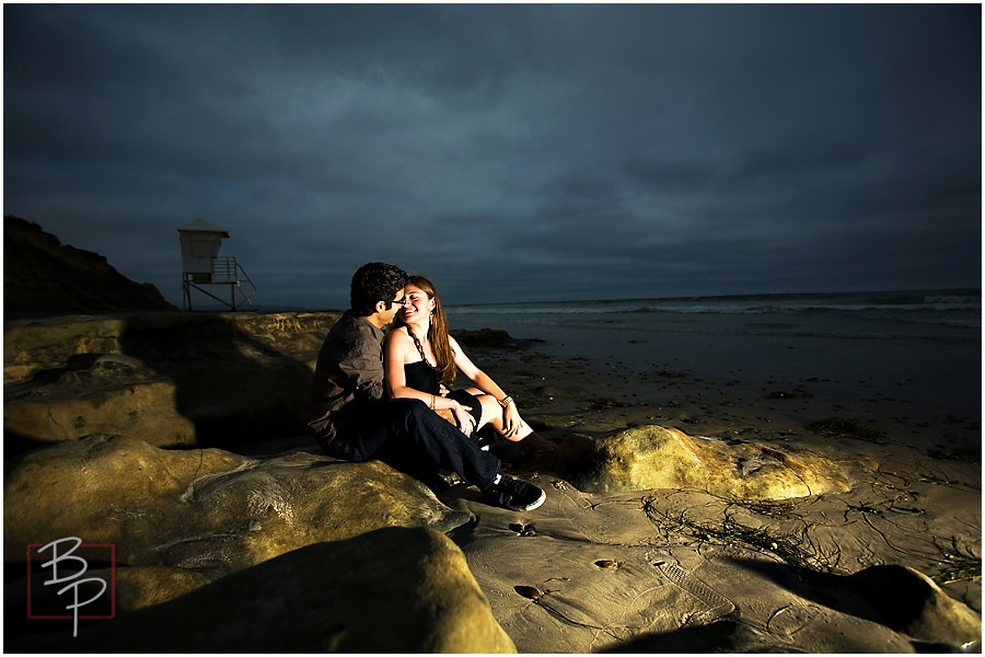 beautiful san diego beach engagement photo