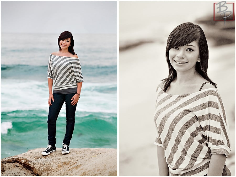 Photographing Quinceanera teen at the beach