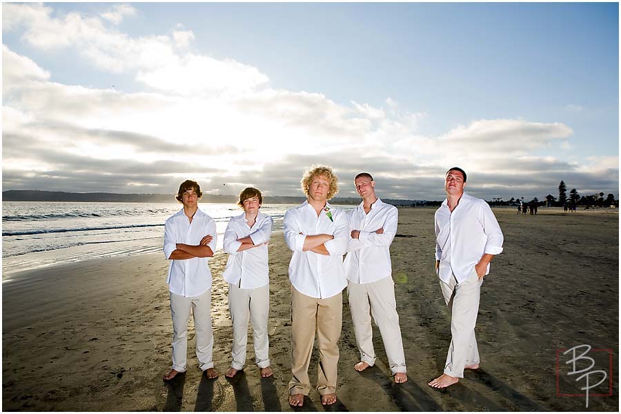 The groom and his groomsmen