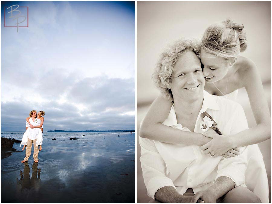 Portraits of the bride and groom