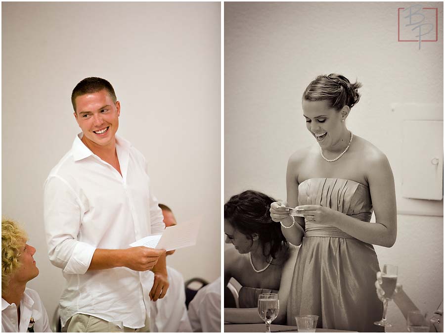 Bridesmaid and groomsman speeches