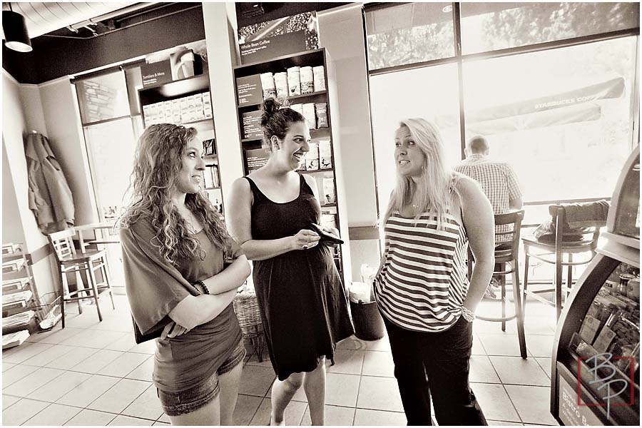 Girls at Starbucks in Kensinton 