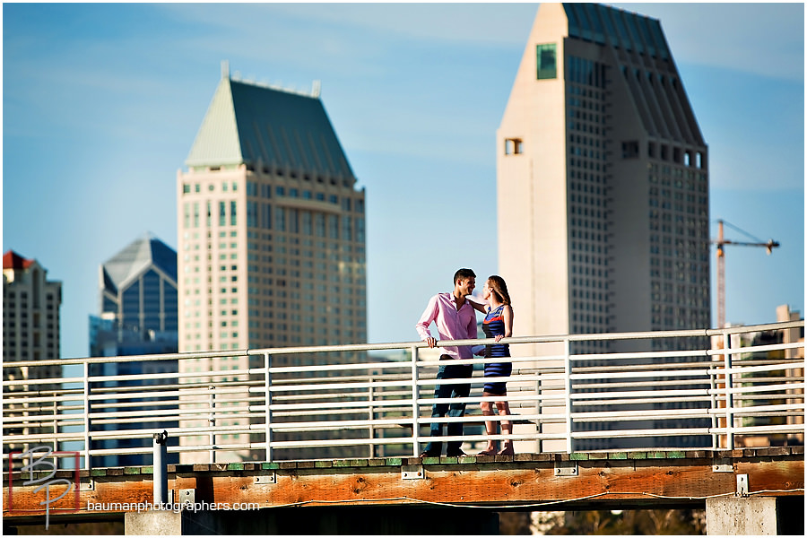 Coronado engagement shoot with San Diego skyline