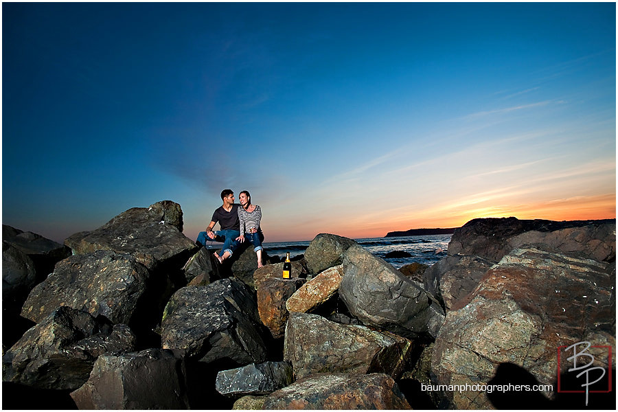 Engagement pictures on the beach at Coronado