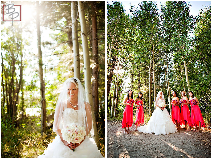 Lakeside bridesmaids outdoor