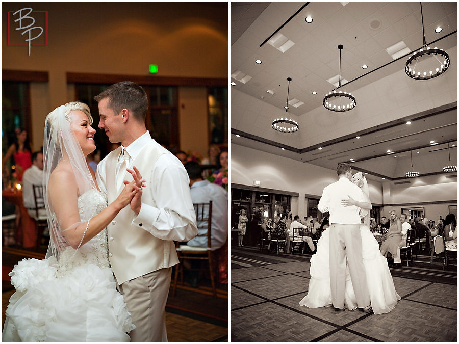 First dance during reception in Lake Tahoe