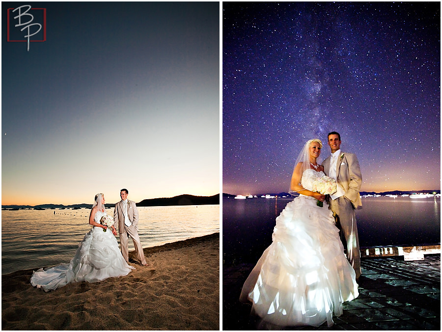 Starry night wedding photography in Lake Tahoe