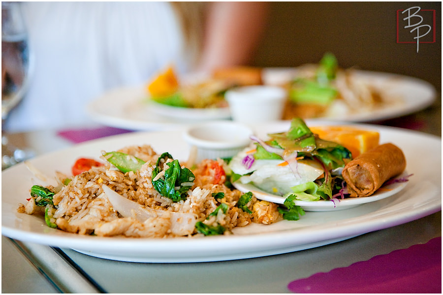 Thai Food Plate at Siam Nara Restaurant in San Diego 