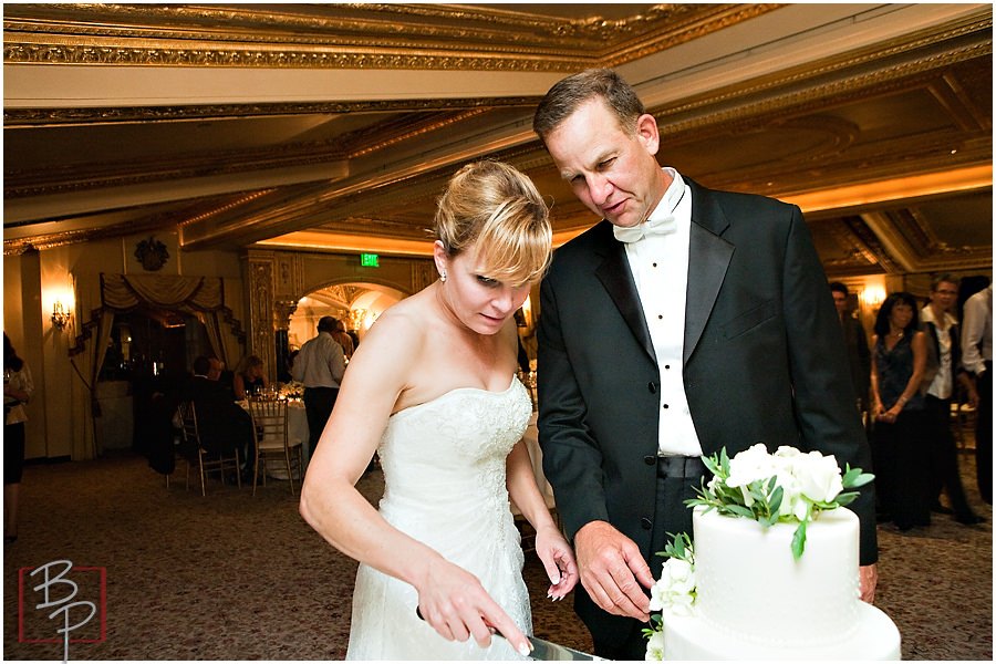 Wedding reception Cake  cutting