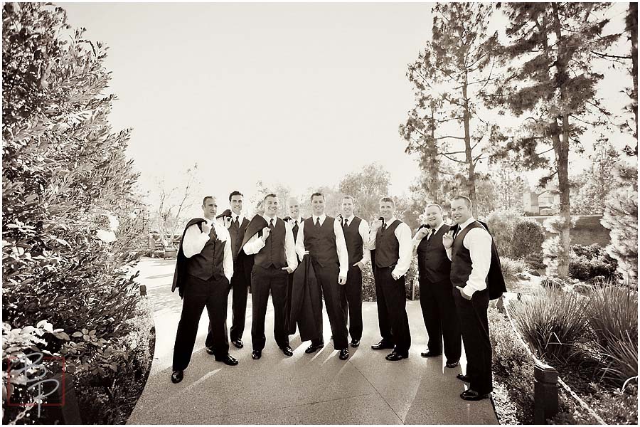 The groom and his groomsmen