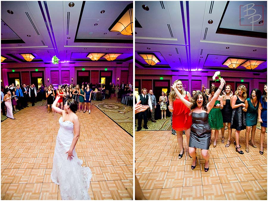 Tossing the bouquet