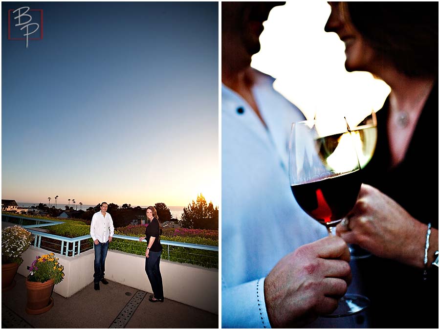 wine and sunset portraits