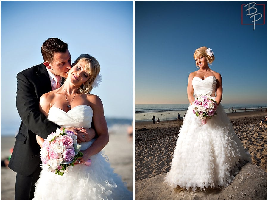 Bride and groom in Del Mar