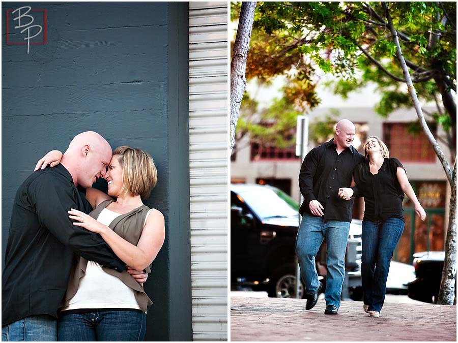 Couple walking at Gaslamp, Downtown San Diego 