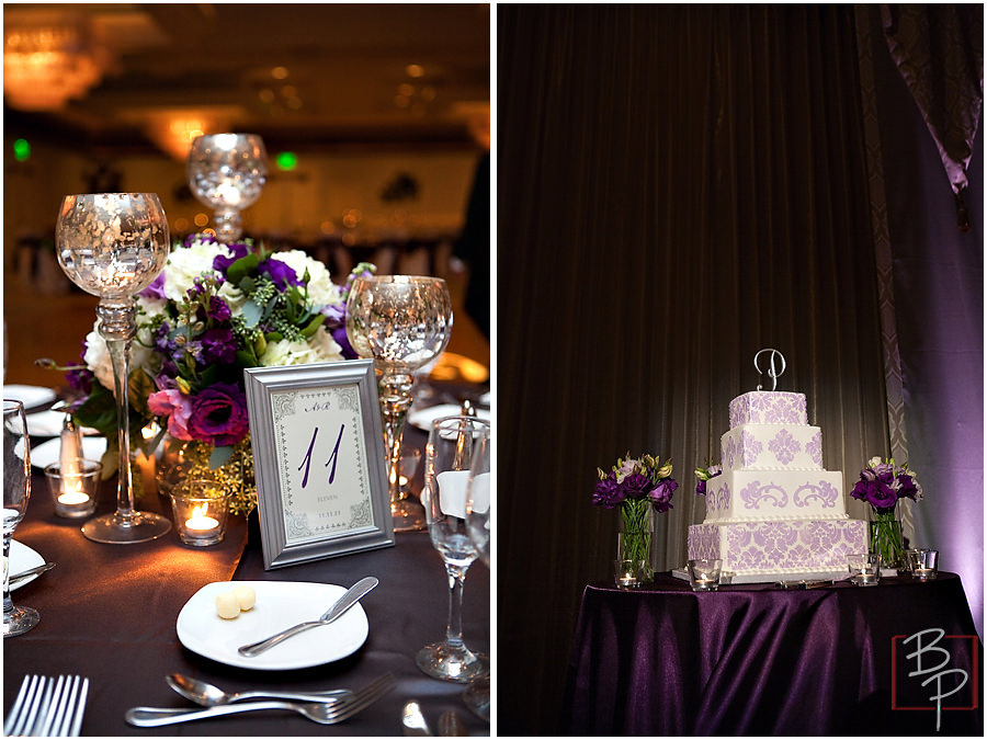 Details of wedding reception in San Diego