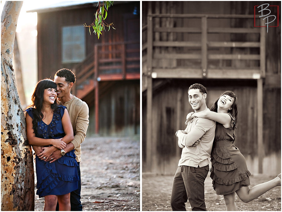 Portraits of a couple at Olivenhain Town Hall in San Diego