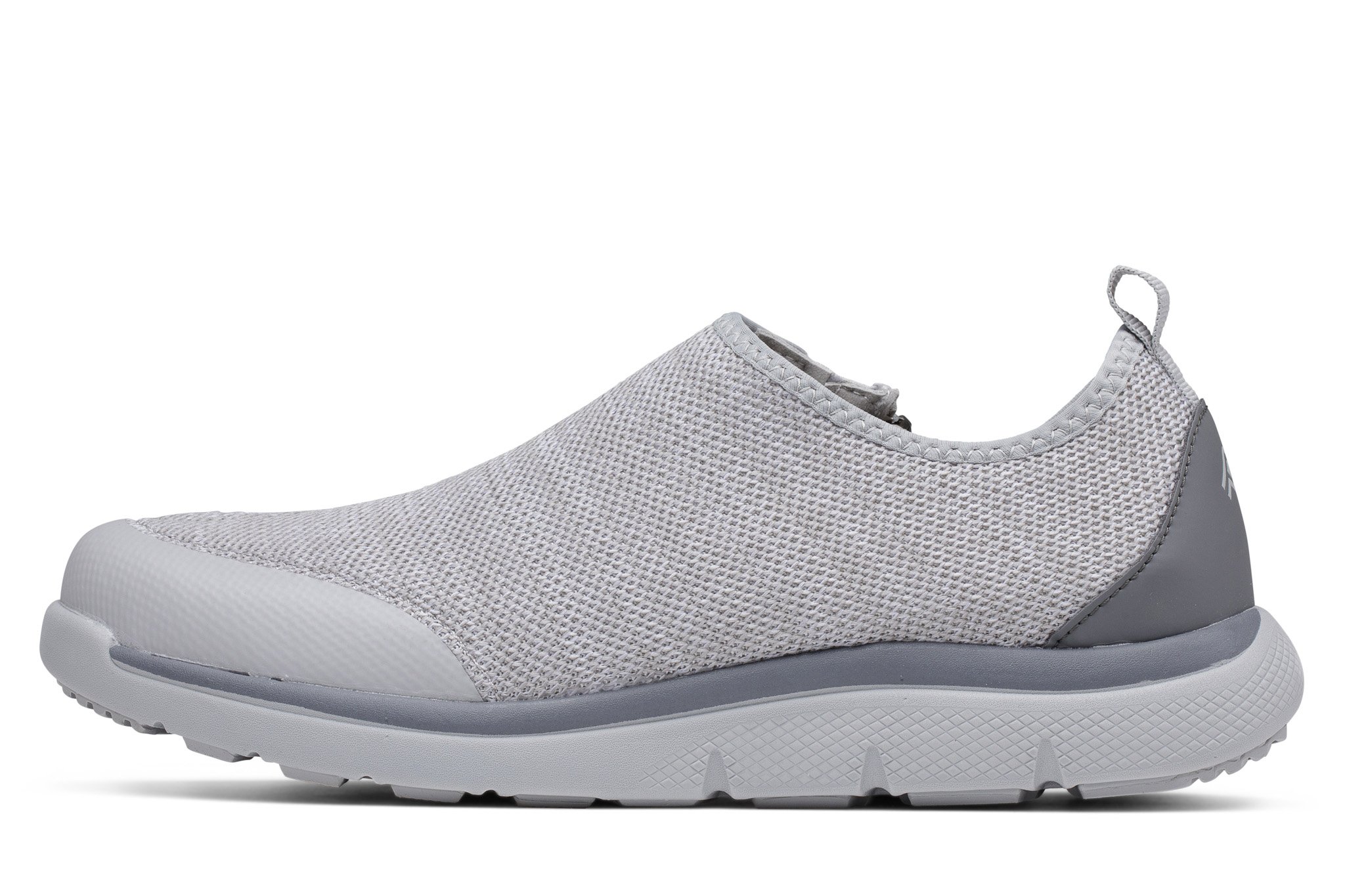 Light grey mesh fabric women's slip-on shoe