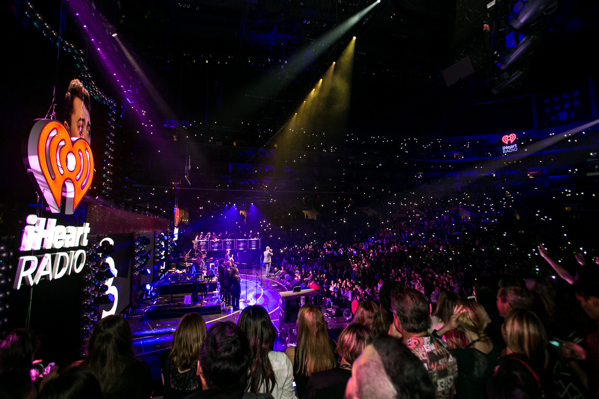 Live concert crowd at iHeartRadio event